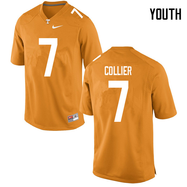 Youth #7 Bryce Collier Tennessee Volunteers College Football Jerseys Sale-Orange
